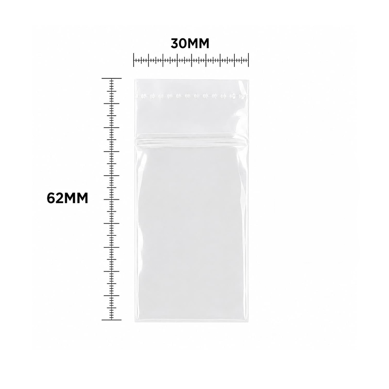 100 manchons thermorétractables PET 40 µ transparents avec tire-celle (62 × 30 mm)