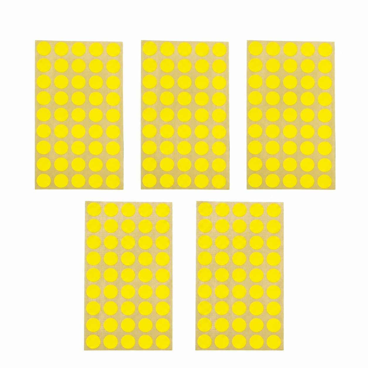 Pastilles Adhésives Fluo Rondes 10 mm – 225 Étiquettes – Jaune Fluorescent