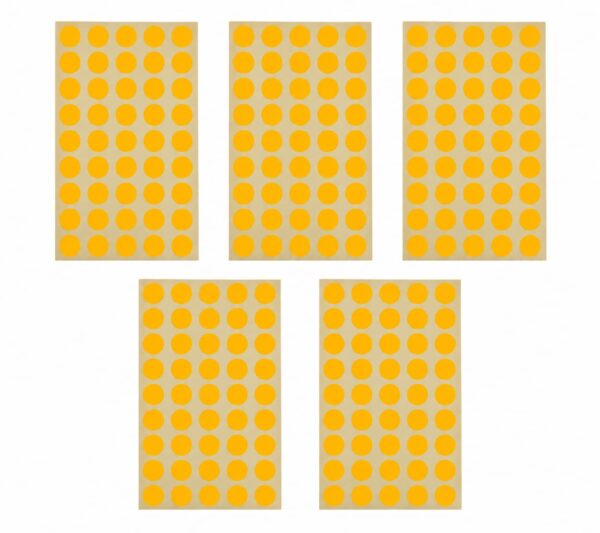 Pastilles Adhésives Fluo Rondes 10 mm – 225 Étiquettes – Orange Fluorescent
