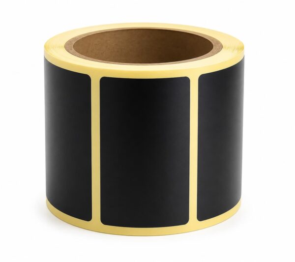 Étiquettes Adhésives Noires (60x40mm) 250 étiquettes par bobine