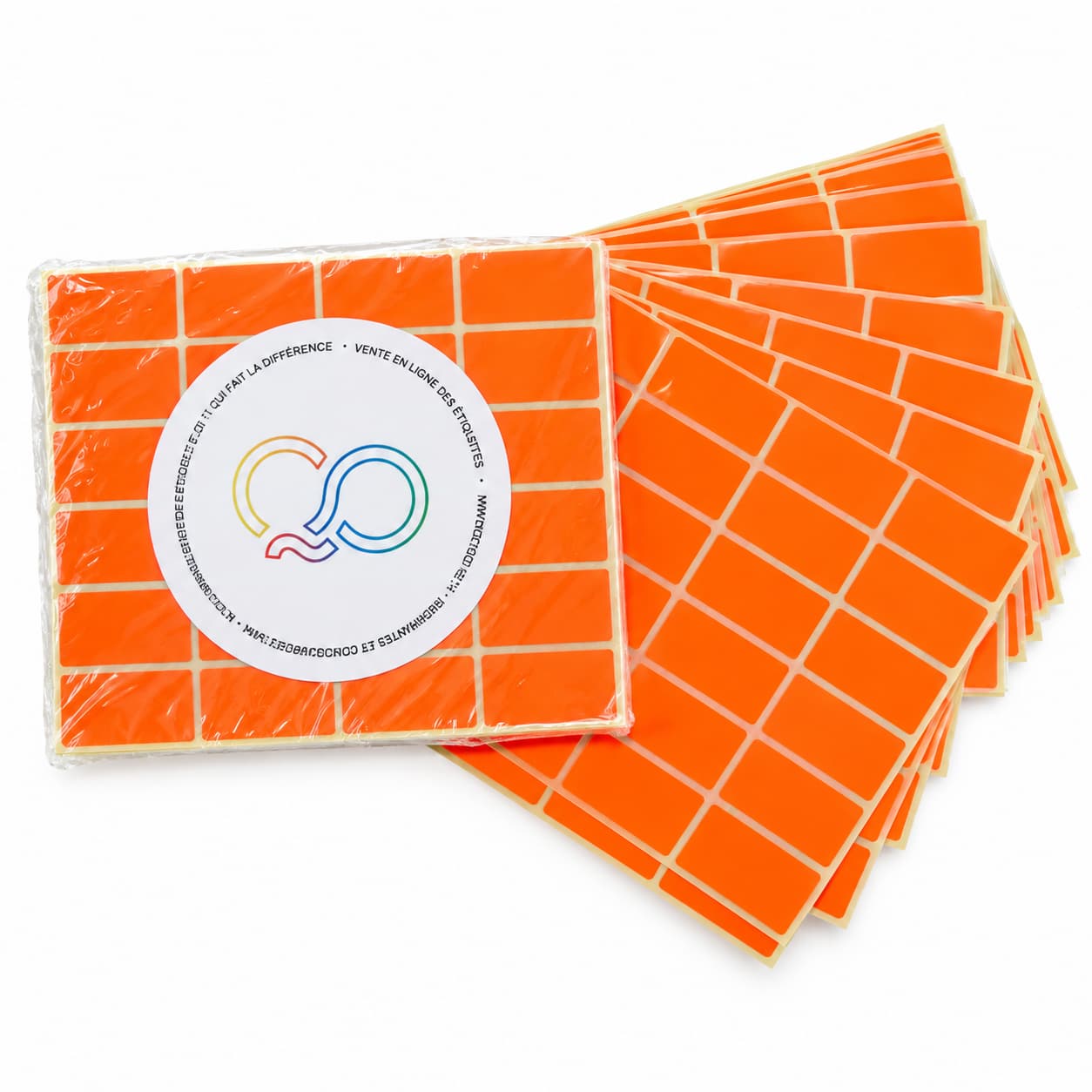 Identification Fluo – Pochette fluo rouge 40 × 20 mm