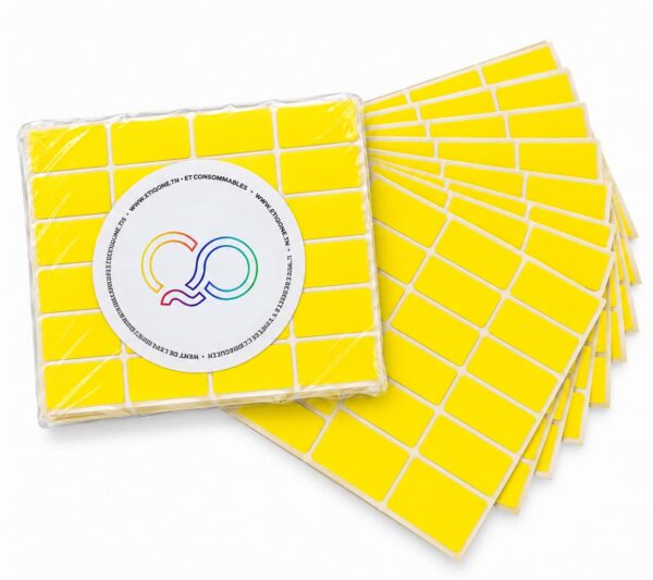 Identification Fluo – Pochette fluo jaune 40 × 20 mm