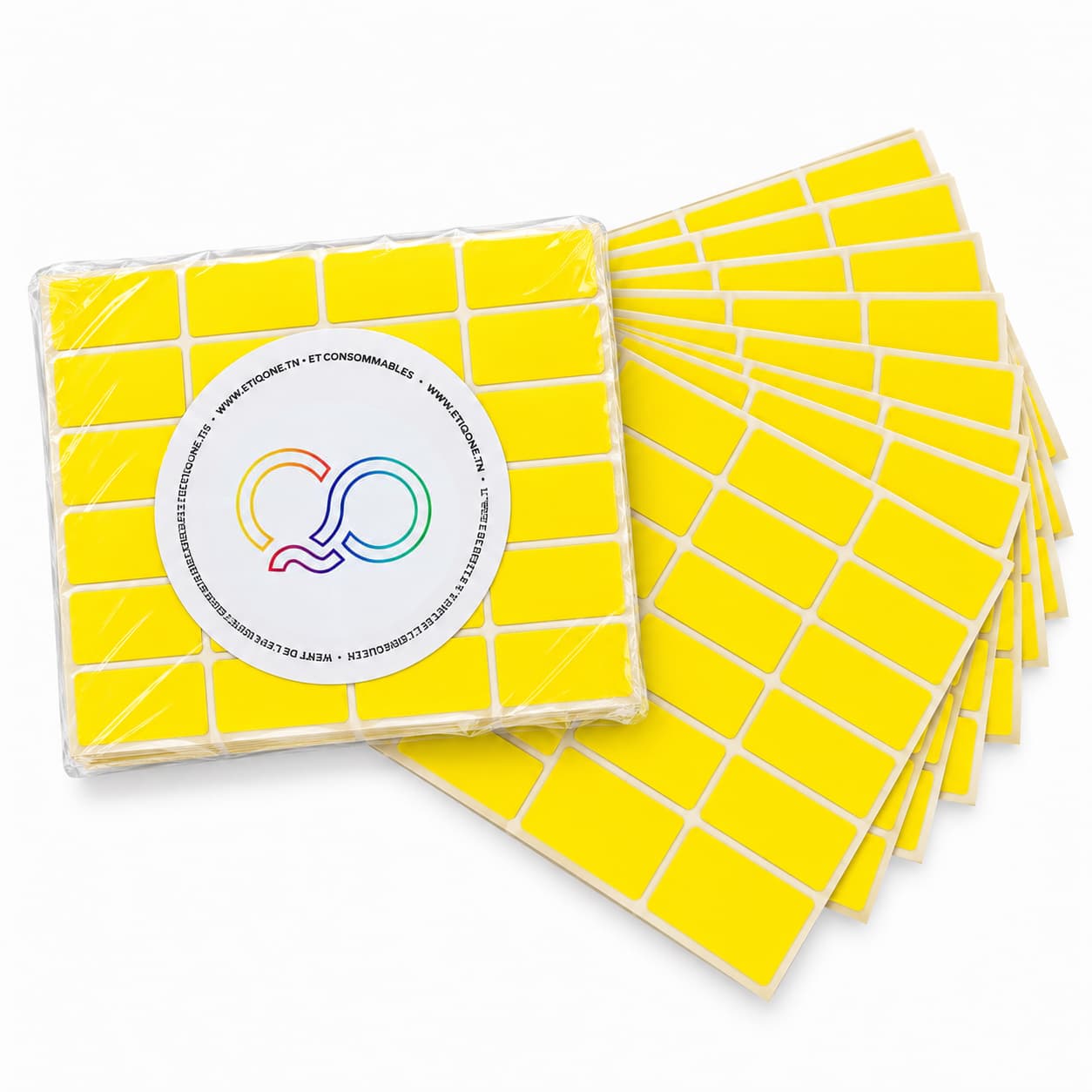Identification Fluo – Pochette fluo jaune 40 × 20 mm